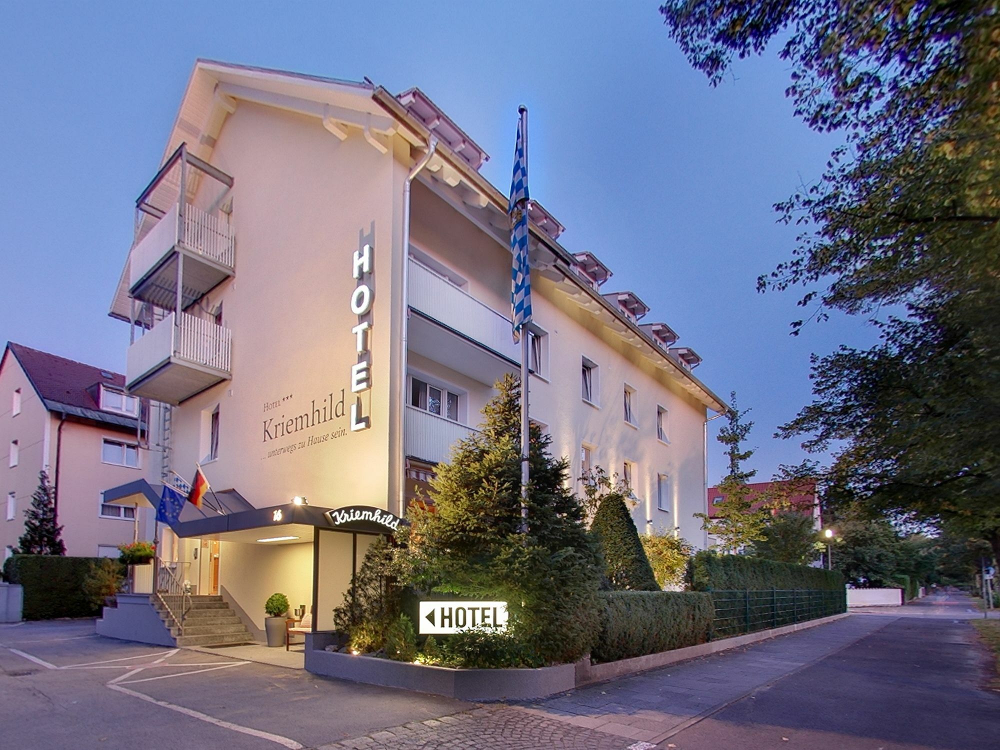 מינכן Hotel Kriemhild Am Hirschgarten מראה חיצוני תמונה